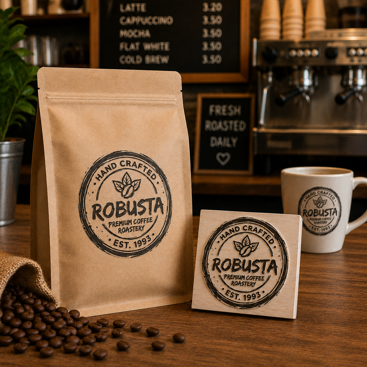 Big Custom Stamp for Coffee Shop / Roastery | Logo Stamp – StampMyMark®