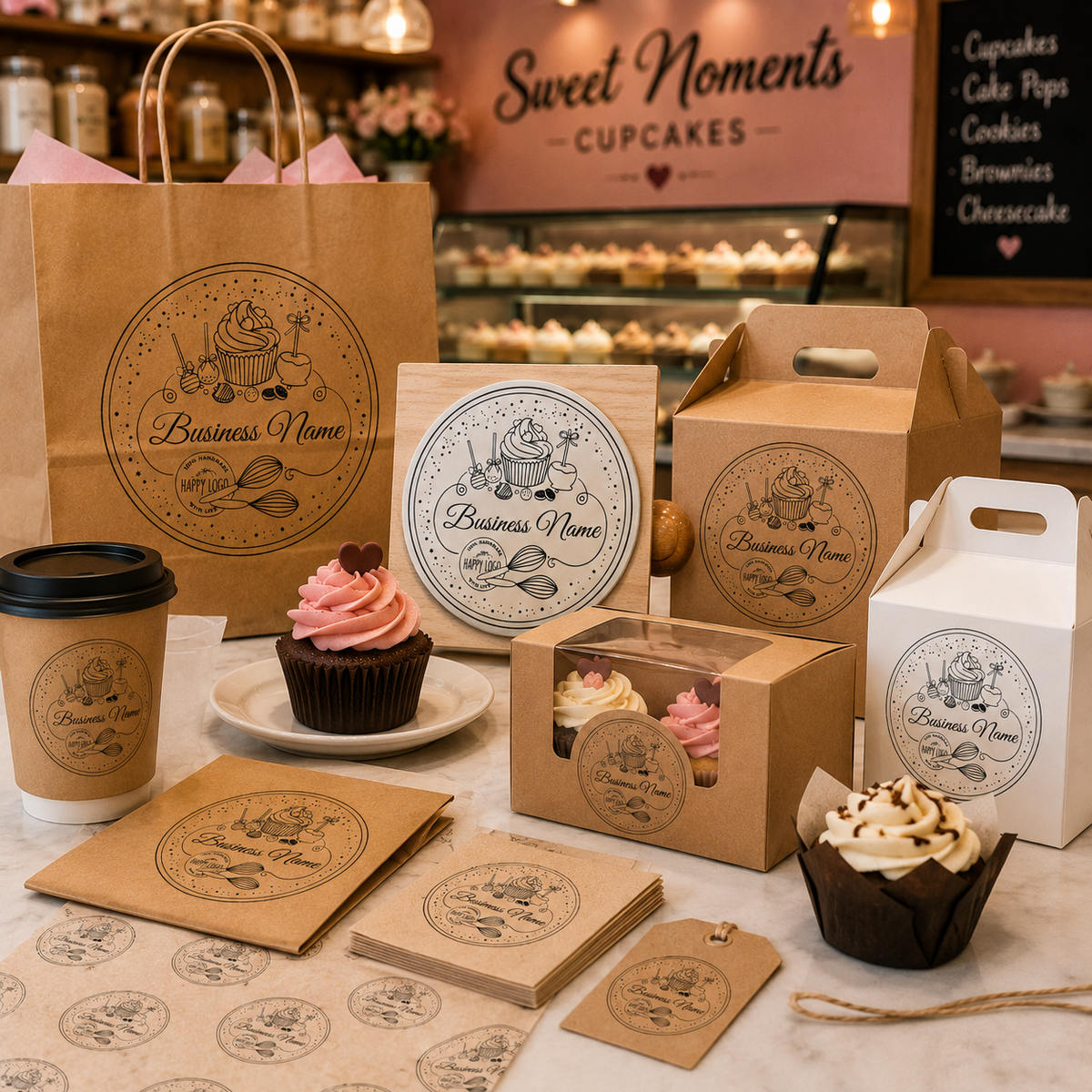 Big Custom Stamp for Bakery - Cupcakes | Logo Stamp – StampMyMark®