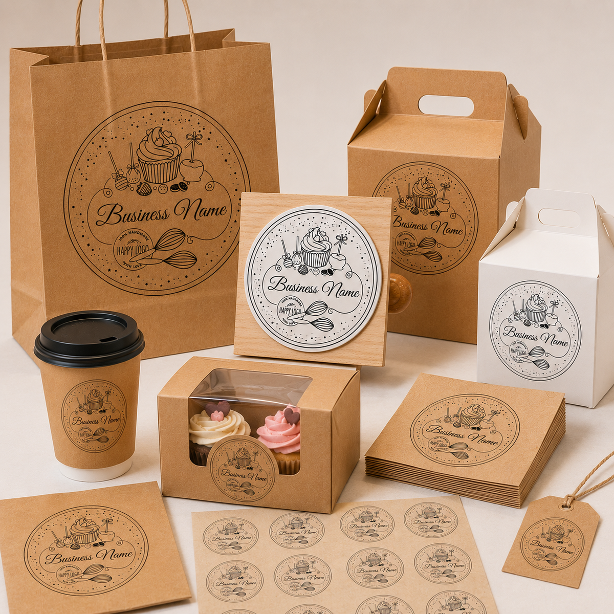 Big Custom Stamp for Bakery - Cupcakes | Logo Stamp – StampMyMark®