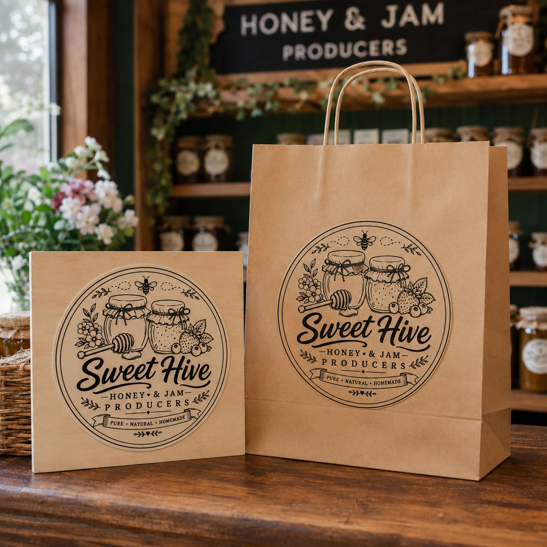 Big Custom Stamp for Honey & Jam Producers | Logo Stamp – StampMyMark®