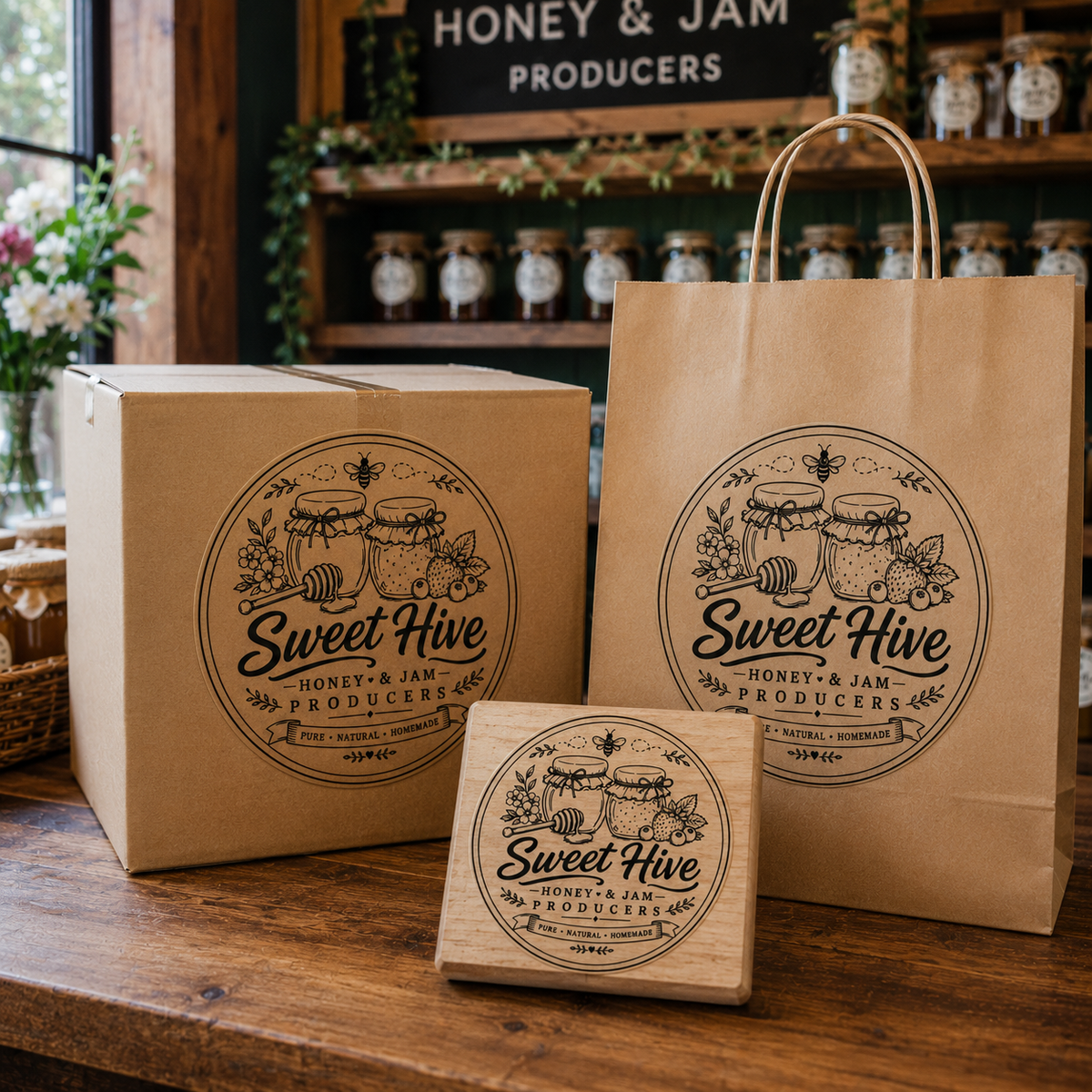 Big Custom Stamp for Honey & Jam Producers | Logo Stamp – StampMyMark®