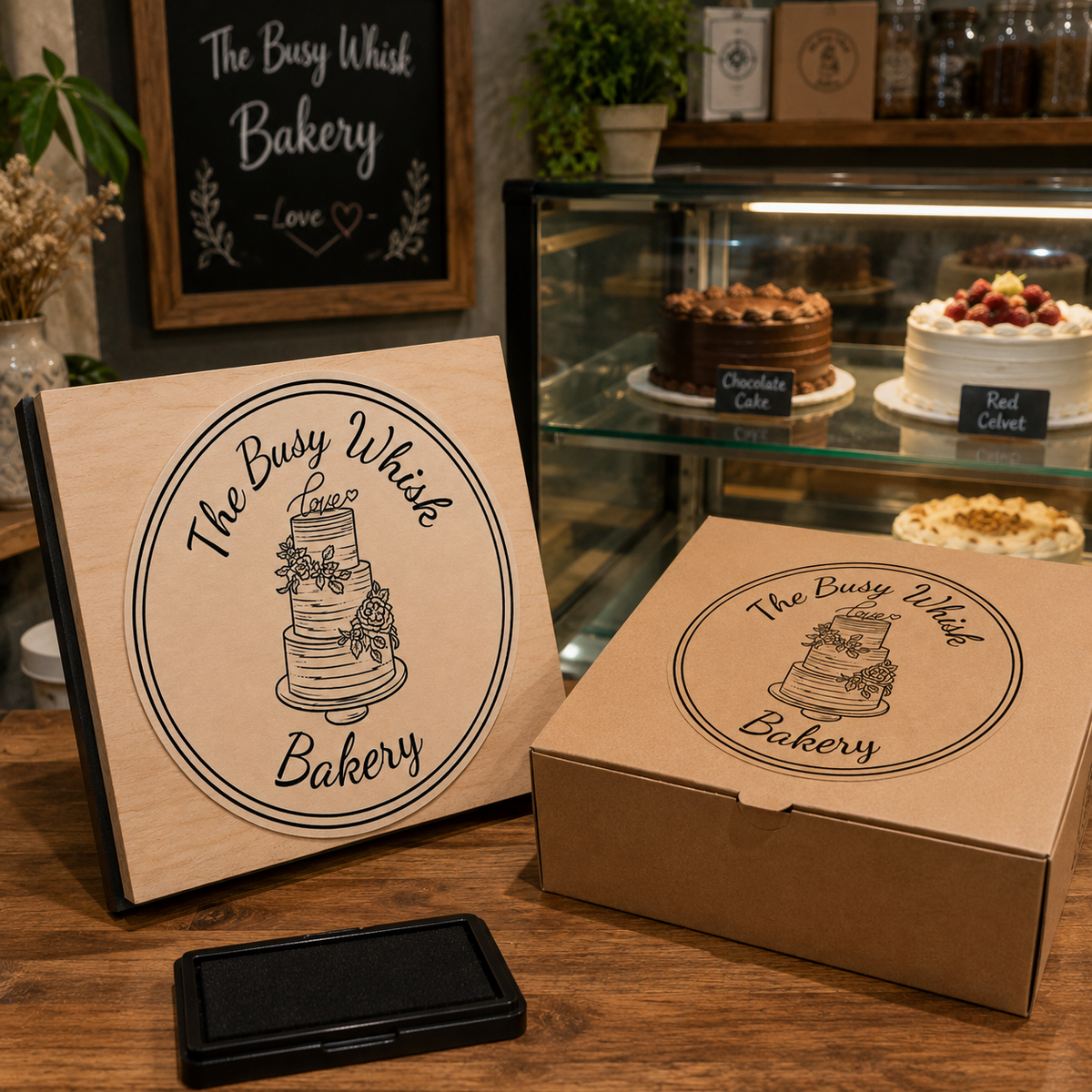 Big Custom Stamp for Bakery - Wedding Cakes | Logo Stamp – StampMyMark®