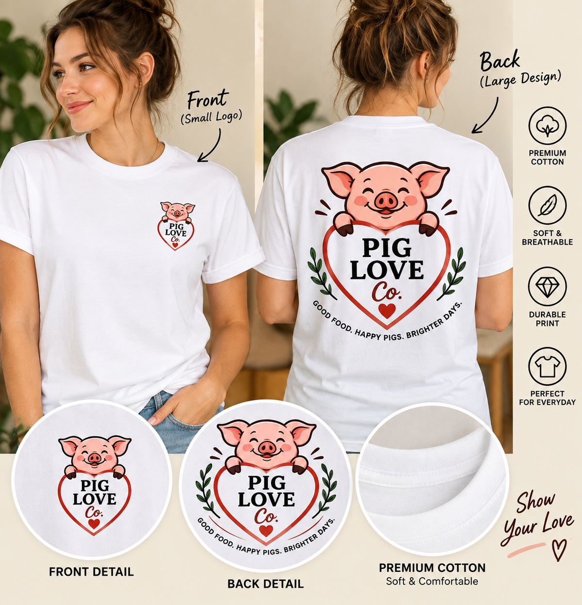 Custom Logo Printed T-Shirt