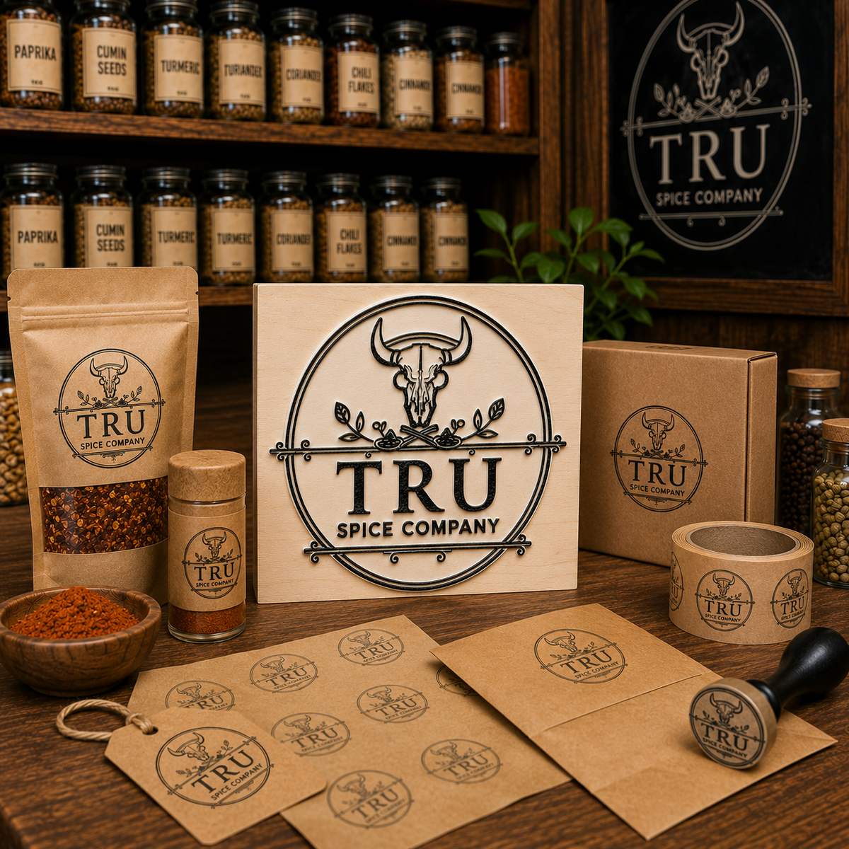 Big Custom Stamp for Spice & Masala Business | Logo Stamp – StampMyMark®