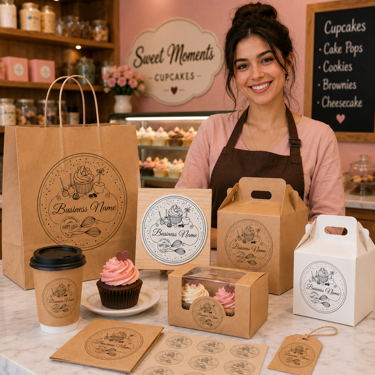 Big Custom Stamp for Bakery - Cupcakes | Logo Stamp – StampMyMark®