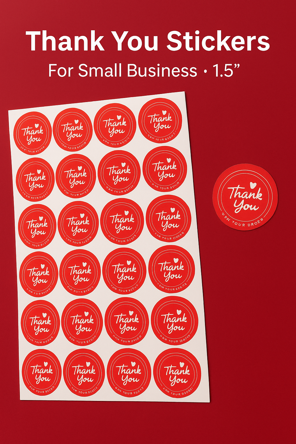Thank You Stickers 1.5" (Pack of 1000) – StampMyMark®