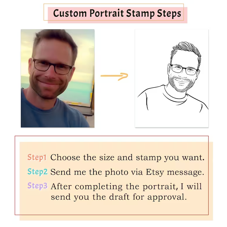 Custom Portrait Stamp By StampMyMark®