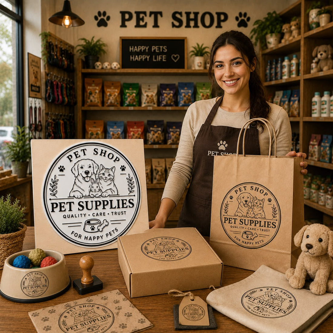 Big Custom Stamp for Pet Shop / Pet Supplies | Logo Stamp – StampMyMark®