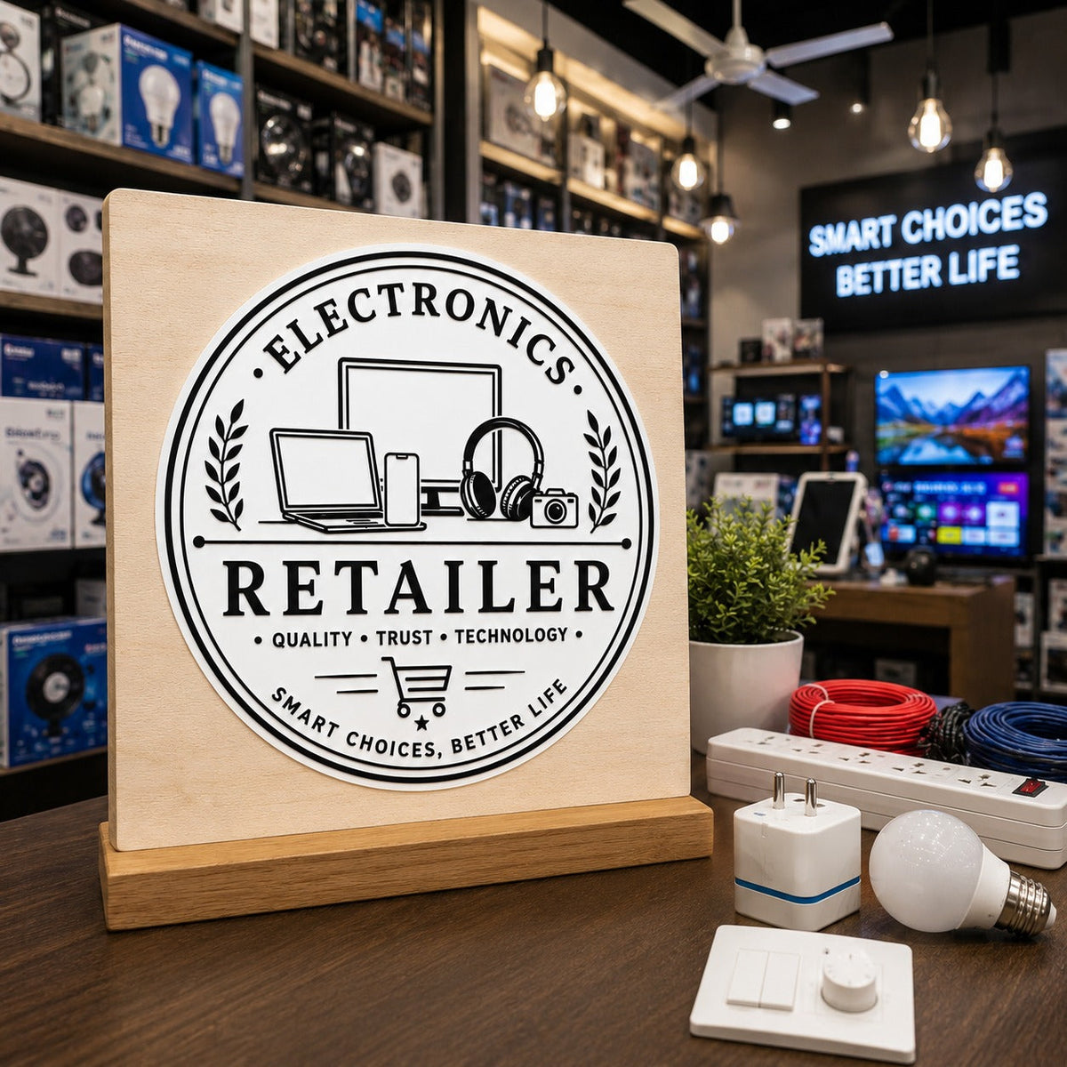 Big Custom Stamp for Electronics Retailer | Logo Stamp – StampMyMark®