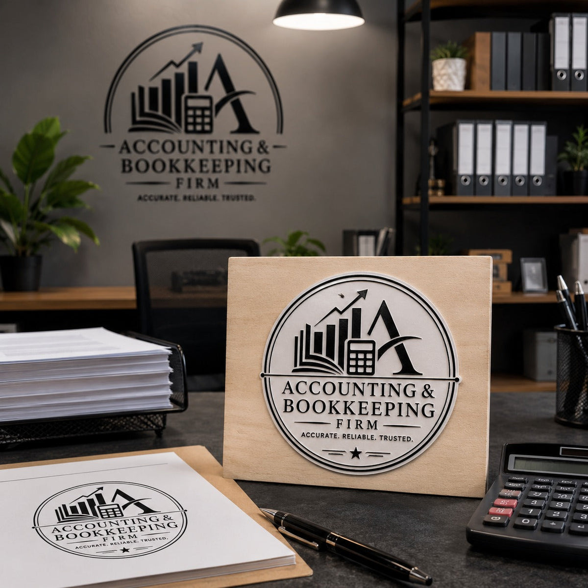 Big Custom Stamp for Accounting & Bookkeeping Firm | Logo Stamp – StampMyMark®