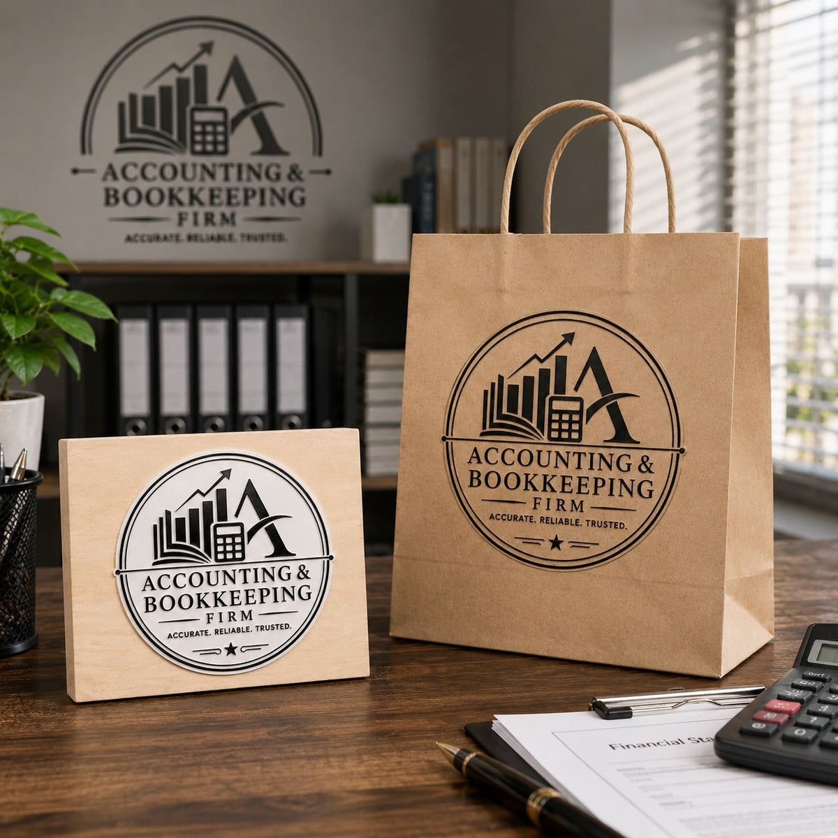 Big Custom Stamp for Accounting & Bookkeeping Firm | Logo Stamp – StampMyMark®