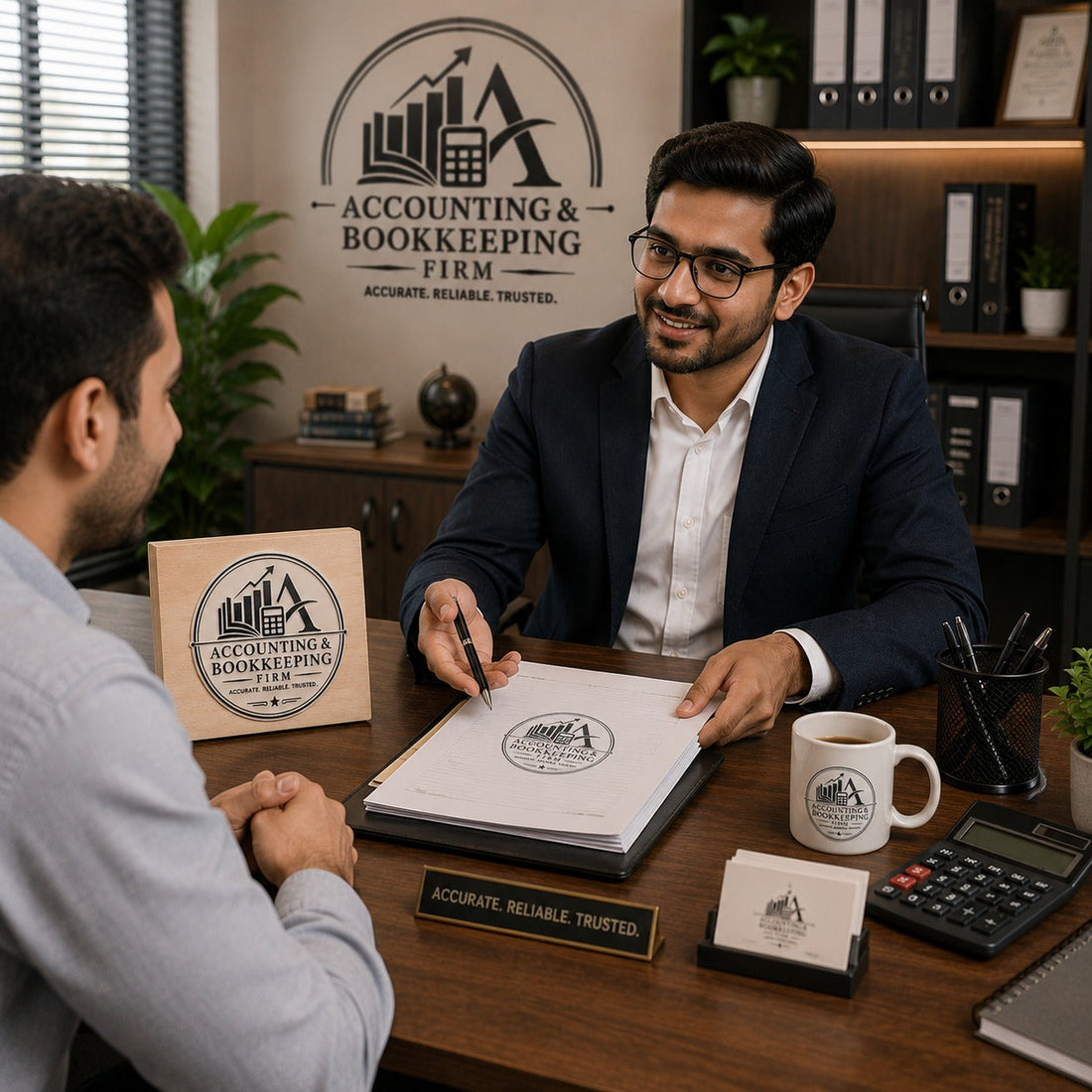 Big Custom Stamp for Accounting & Bookkeeping Firm | Logo Stamp – StampMyMark®