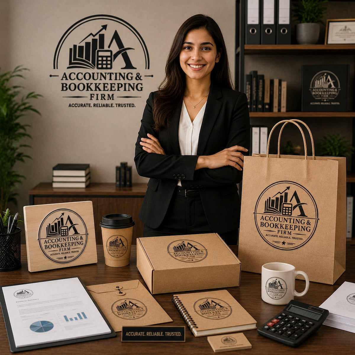 Big Custom Stamp for Accounting & Bookkeeping Firm | Logo Stamp – StampMyMark®