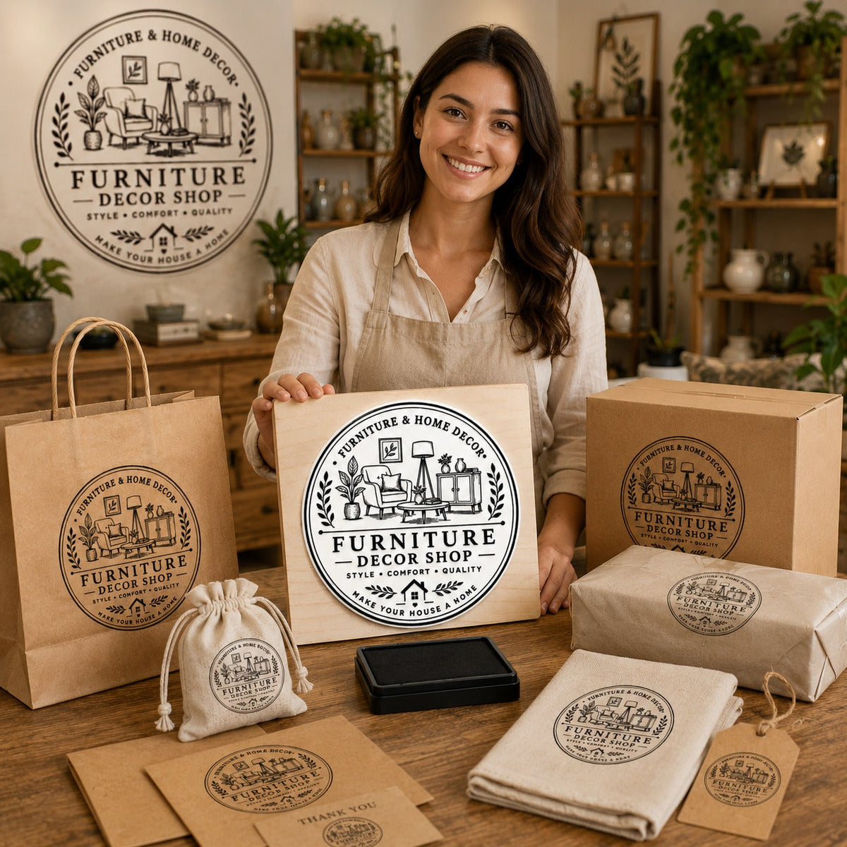 Big Custom Stamp for Furniture & Home Decor Store | Logo Stamp – StampMyMark®