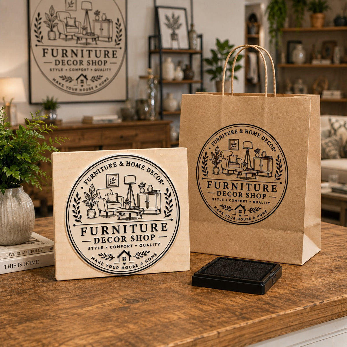 Big Custom Stamp for Furniture & Home Decor Store | Logo Stamp – StampMyMark®