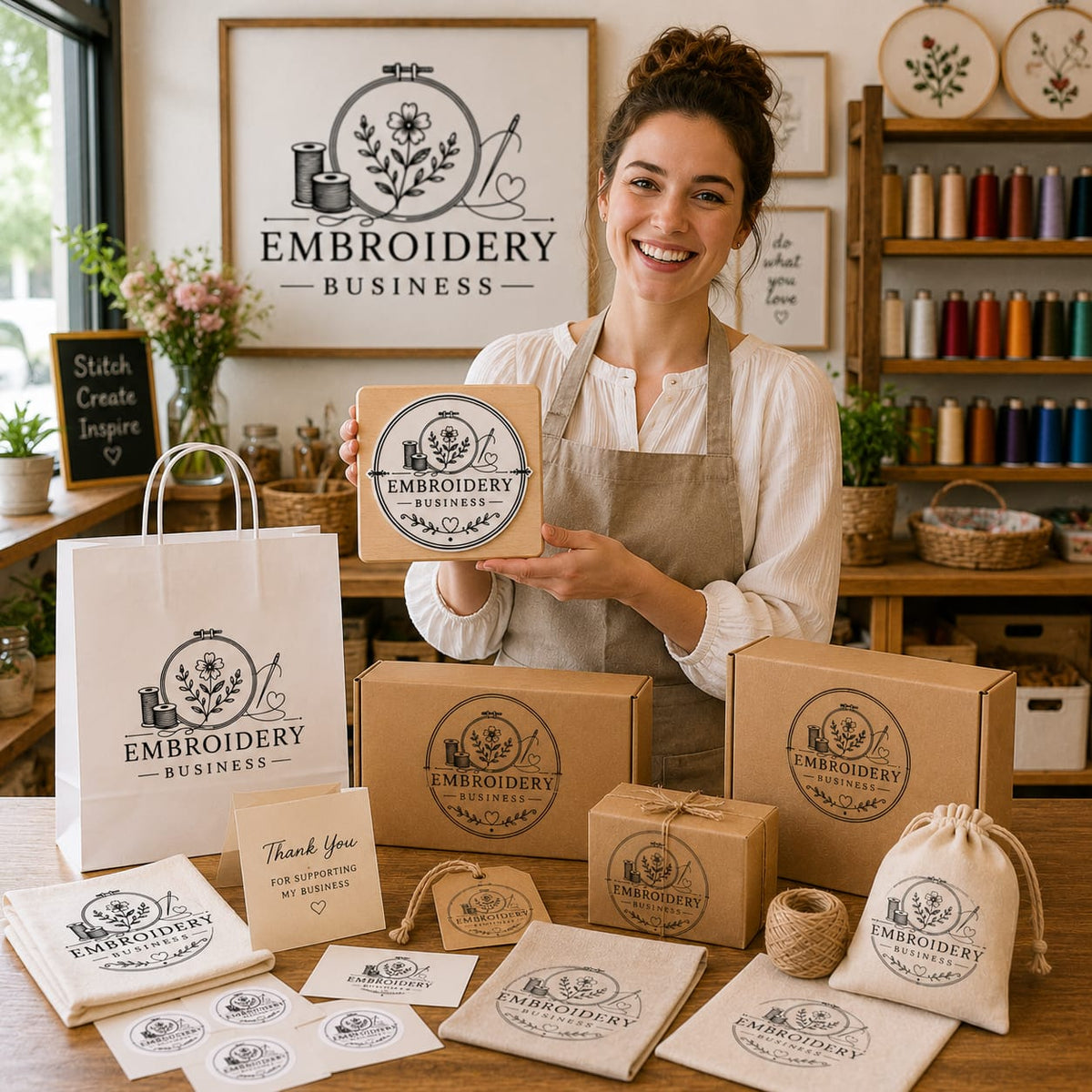 Big Custom Stamp for Embroidery Business | Logo Stamp – StampMyMark®