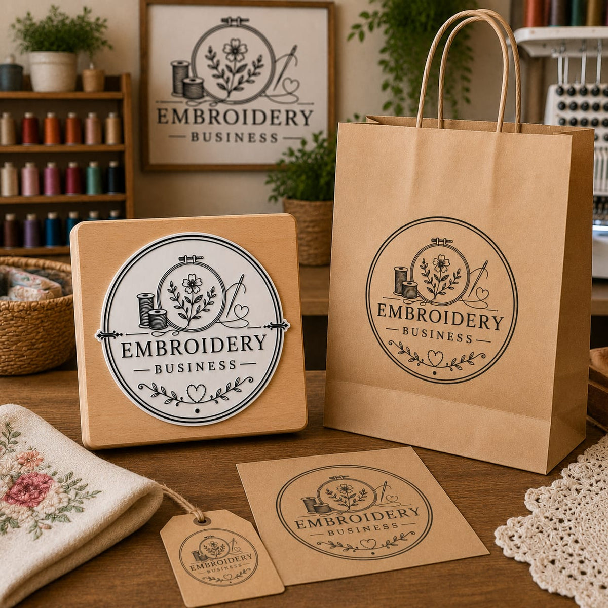 Big Custom Stamp for Embroidery Business | Logo Stamp – StampMyMark®
