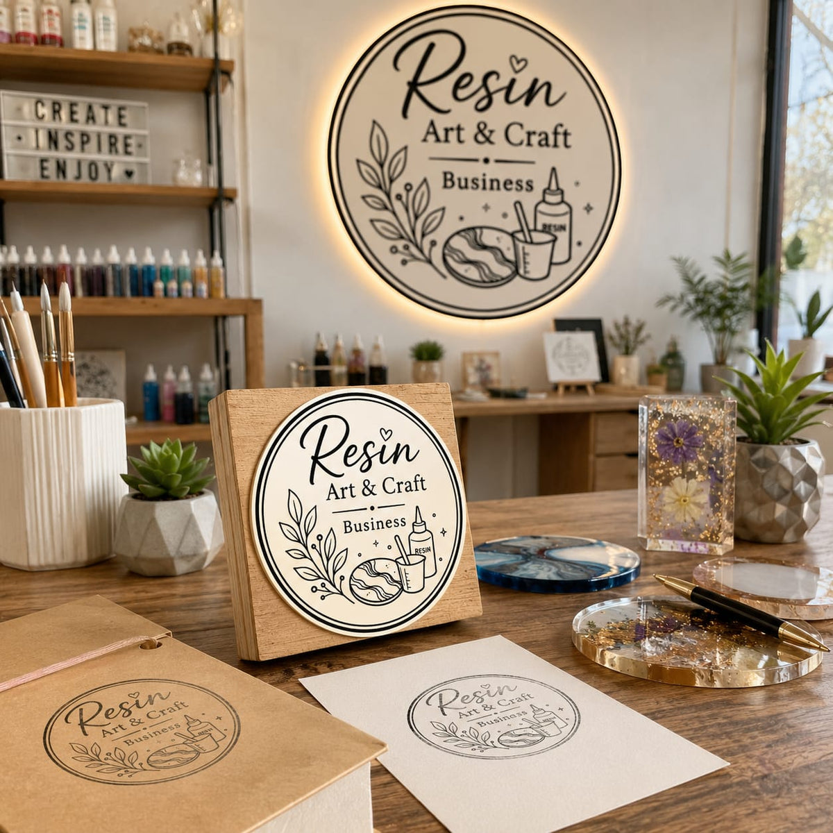 Big Custom Stamp for Resin Art & Craft Business | Logo Stamp – StampMyMark®