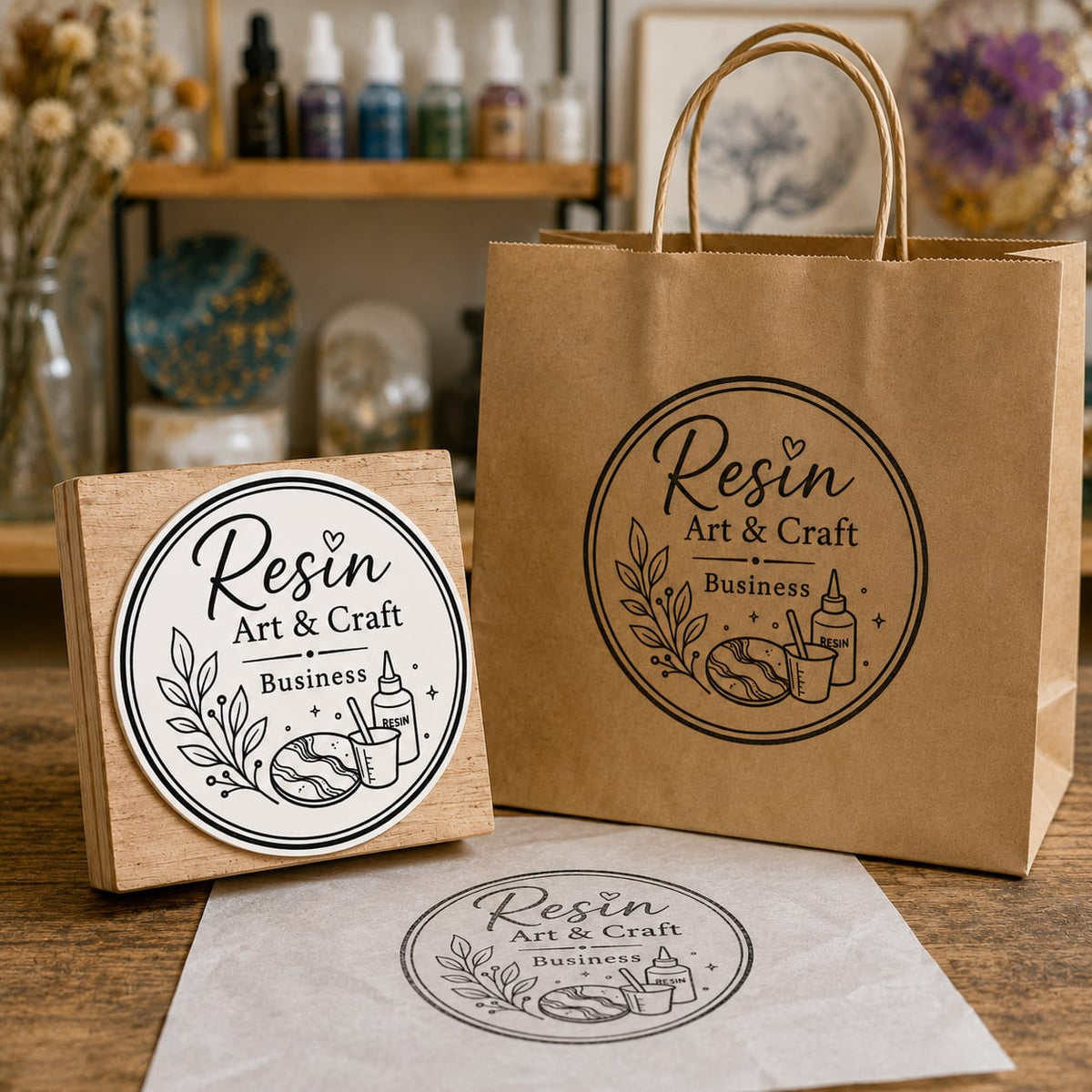 Big Custom Stamp for Resin Art & Craft Business | Logo Stamp – StampMyMark®