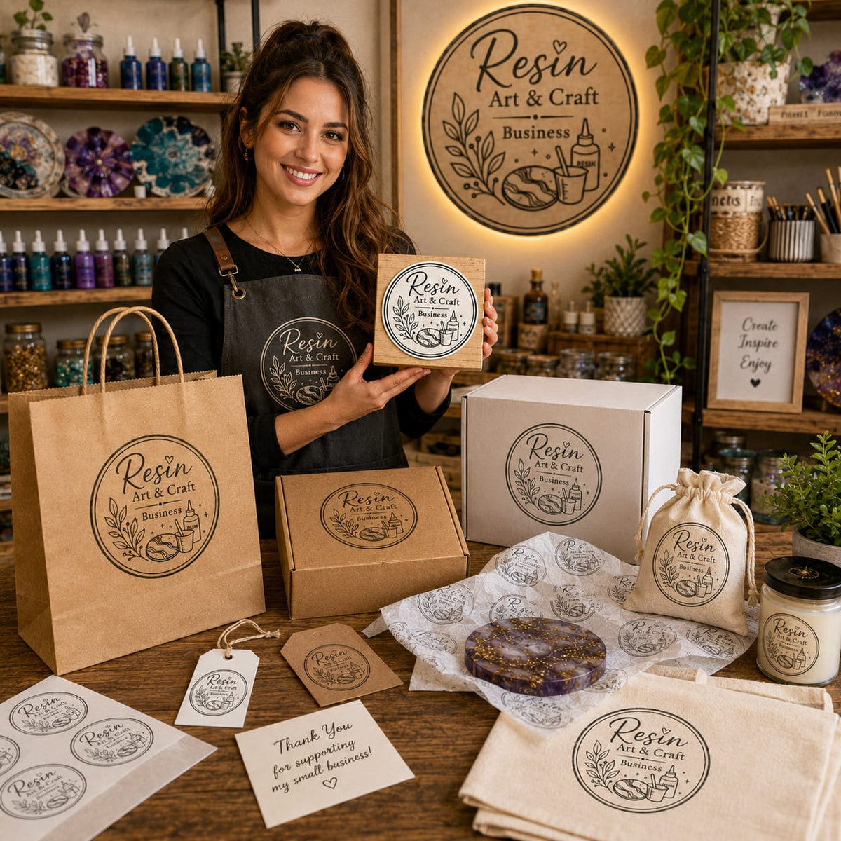 Big Custom Stamp for Resin Art & Craft Business | Logo Stamp – StampMyMark®