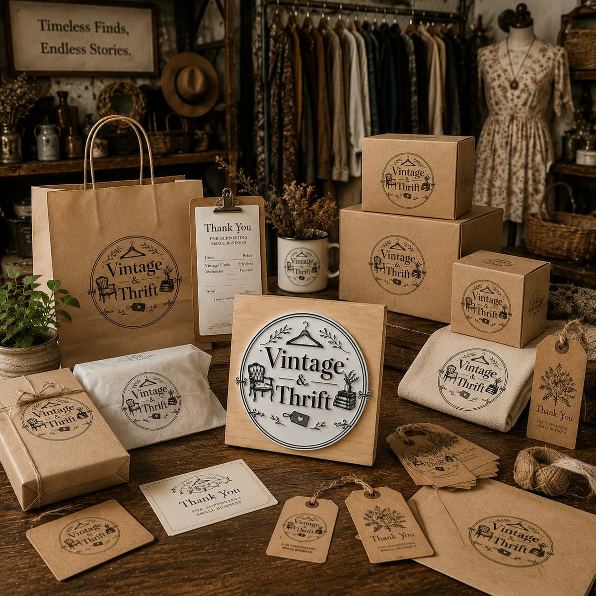 Big Custom Stamp for Vintage & Thrift Store | Logo Stamp – StampMyMark®