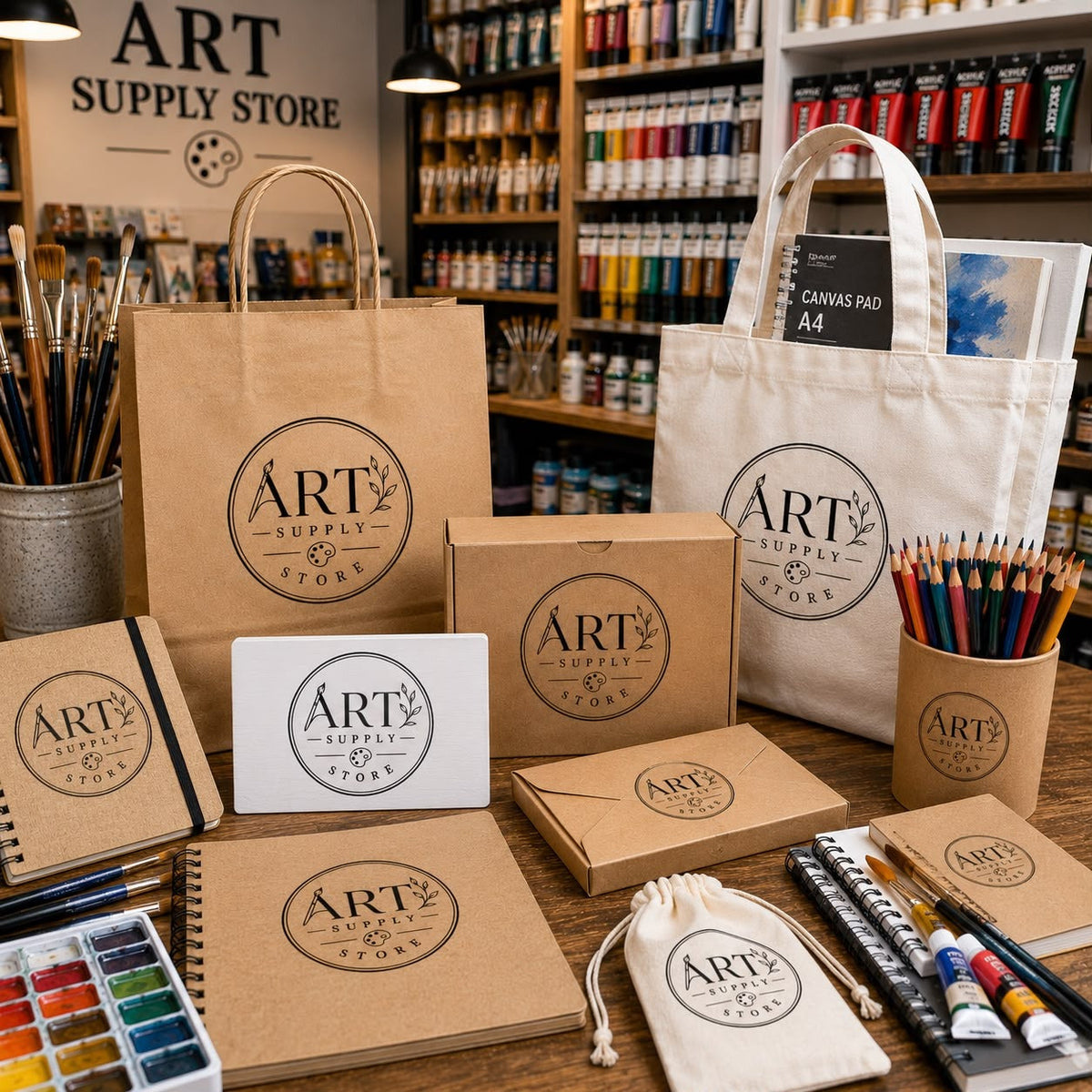 Big Custom Stamp for Art Supply Store | Logo Stamp – StampMyMark®