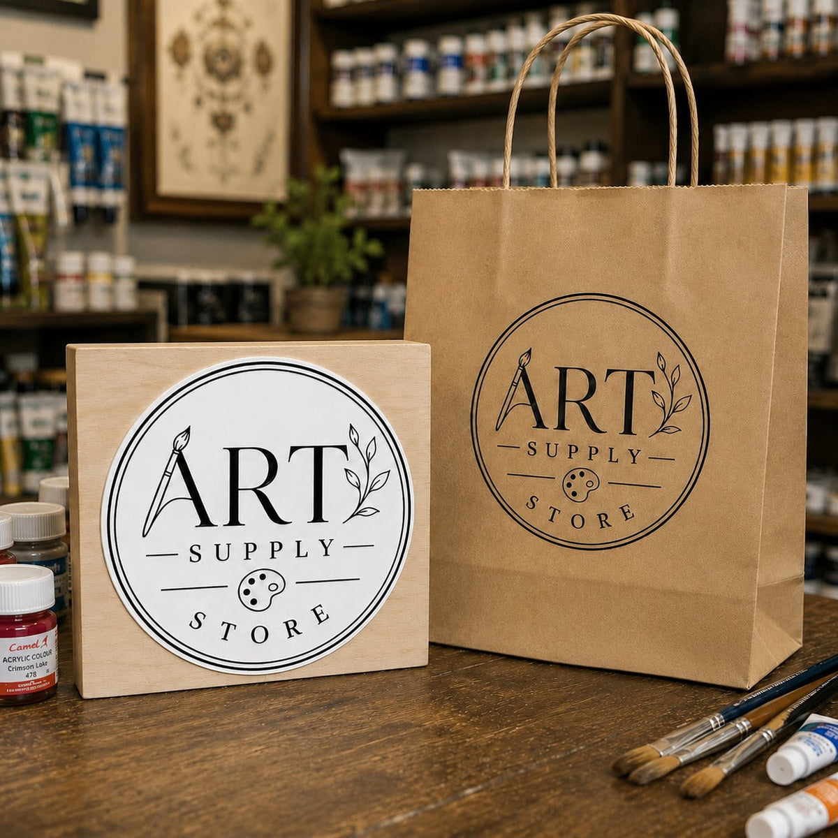 Big Custom Stamp for Art Supply Store | Logo Stamp – StampMyMark®
