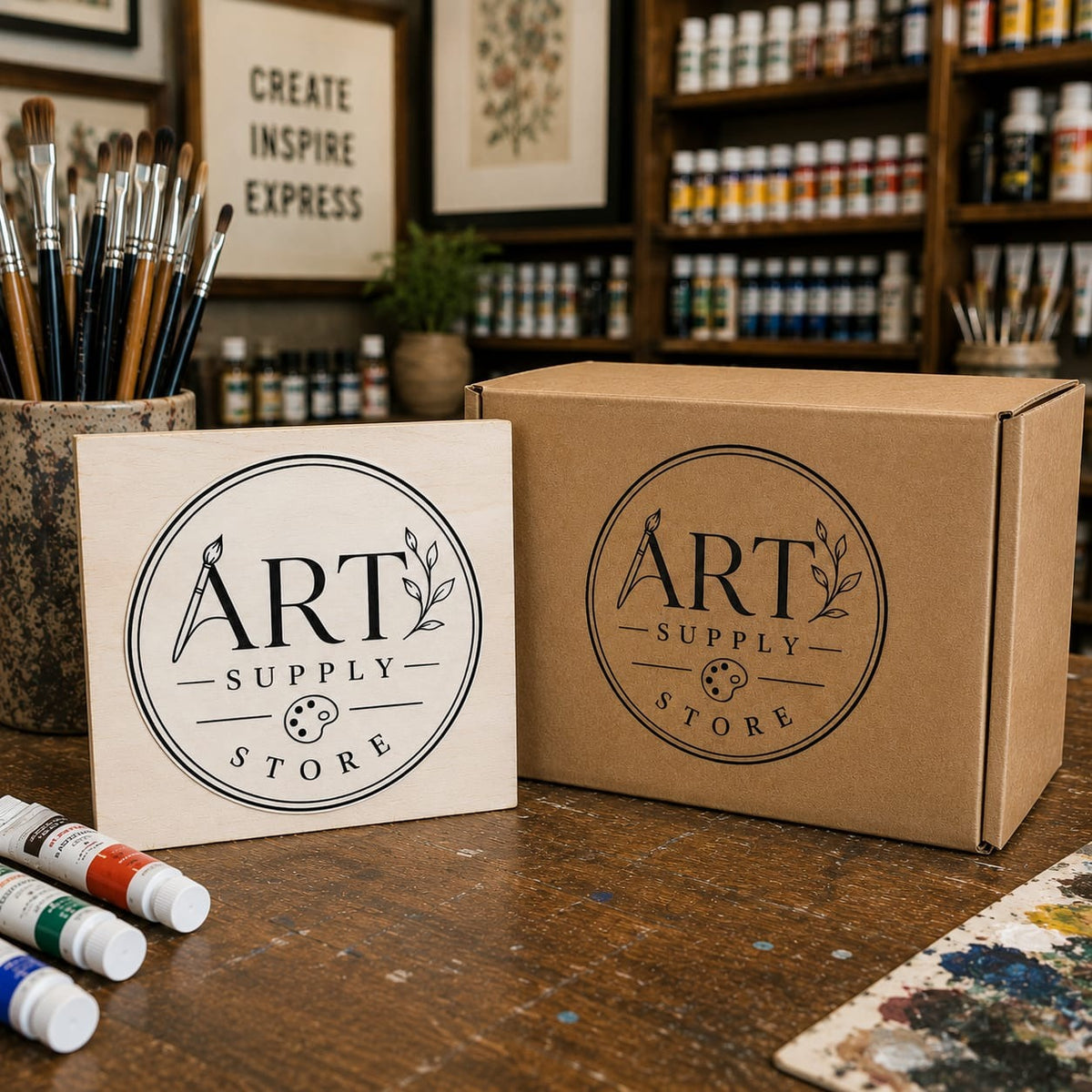 Big Custom Stamp for Art Supply Store | Logo Stamp – StampMyMark®