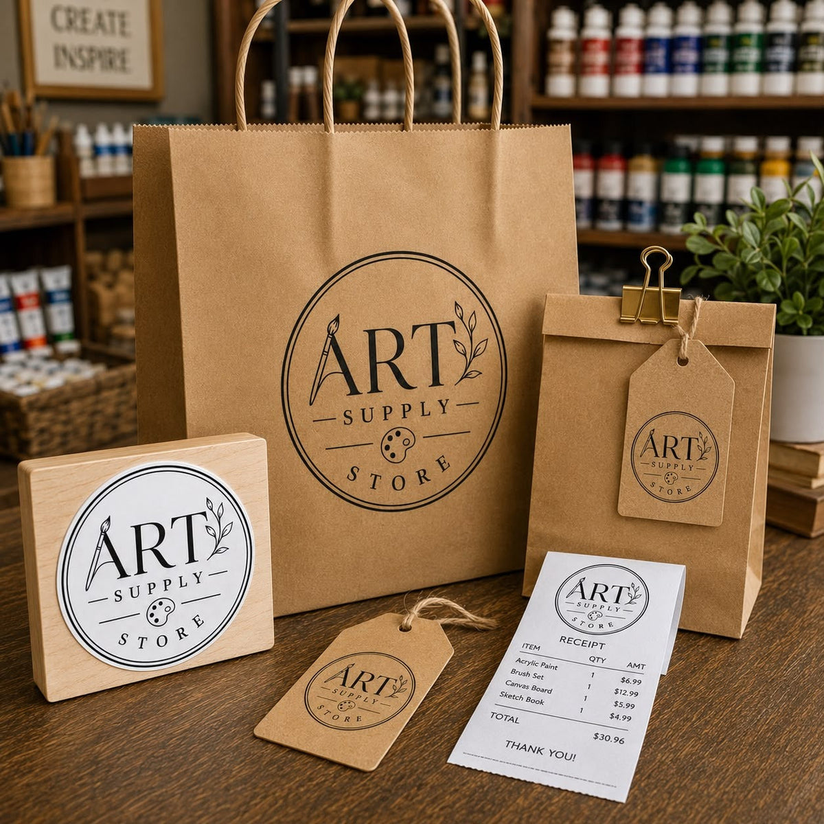 Big Custom Stamp for Art Supply Store | Logo Stamp – StampMyMark®