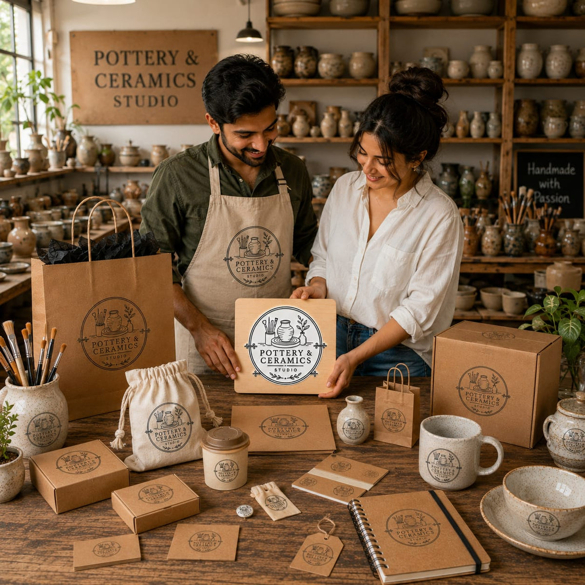 Big Custom Stamp for Pottery & Ceramics Studio | Logo Stamp – StampMyMark®
