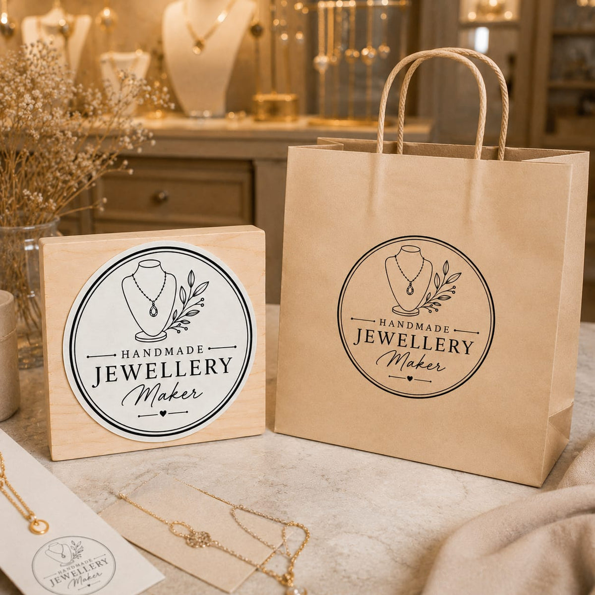 Big Custom Stamp for Handmade Jewelry Maker | Logo Stamp – StampMyMark®