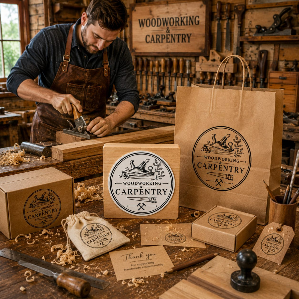 Big Custom Stamp for Woodworking & Carpentry | Logo Stamp – StampMyMark®