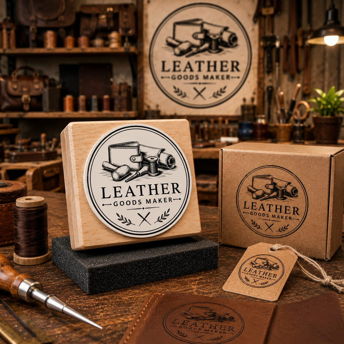 Big Custom Stamp for Leather Goods Maker | Logo Stamp – StampMyMark®