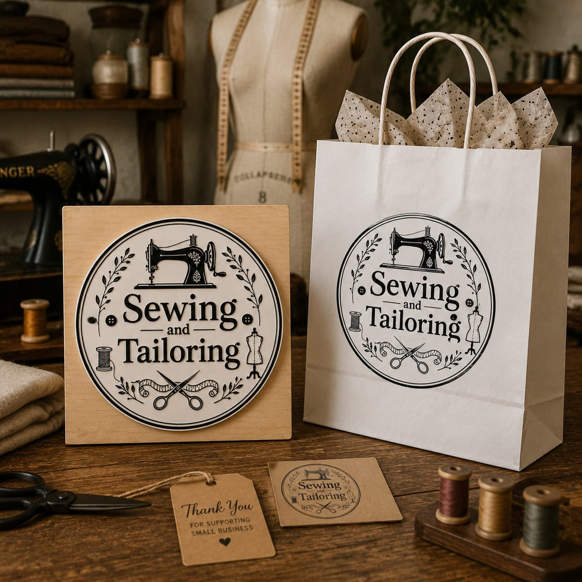 Big Custom Stamp for Sewing & Tailoring Business | Logo Stamp – StampMyMark®