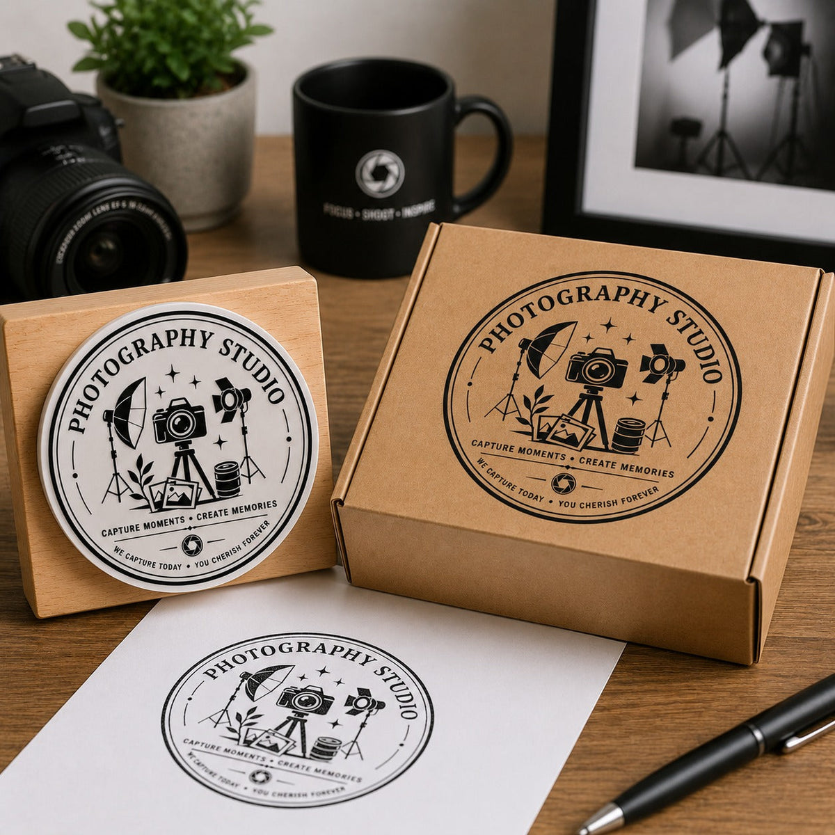 Big Custom Stamp for Photography Studio | Logo Stamp – StampMyMark®