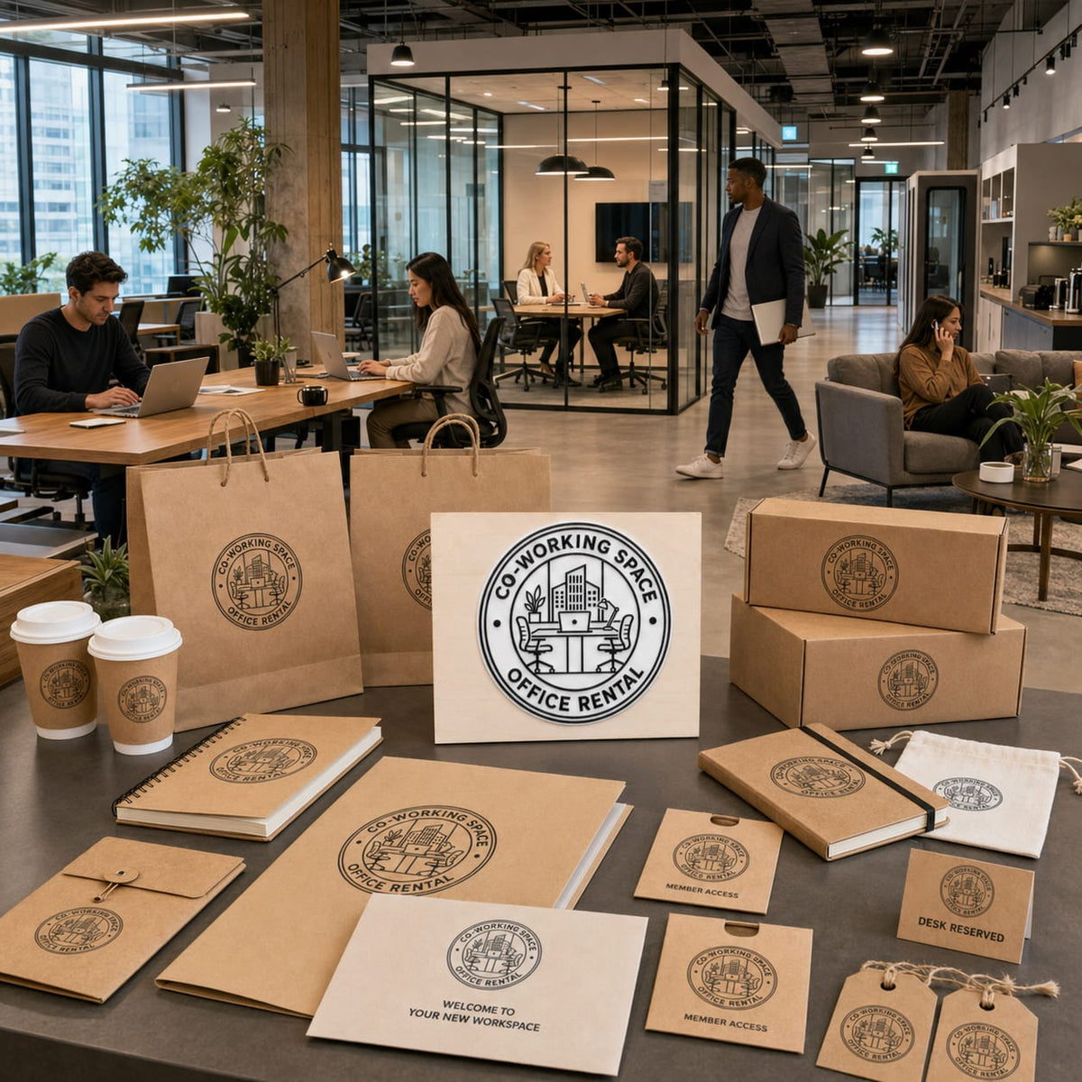 Big Custom Stamp for Co-working Space / Office Rental | Logo Stamp – StampMyMark®