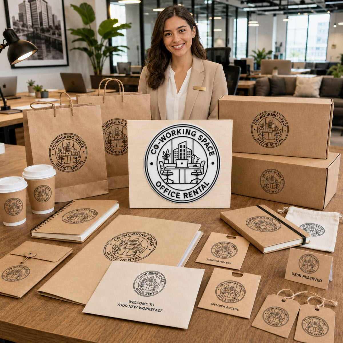 Big Custom Stamp for Co-working Space / Office Rental | Logo Stamp – StampMyMark®