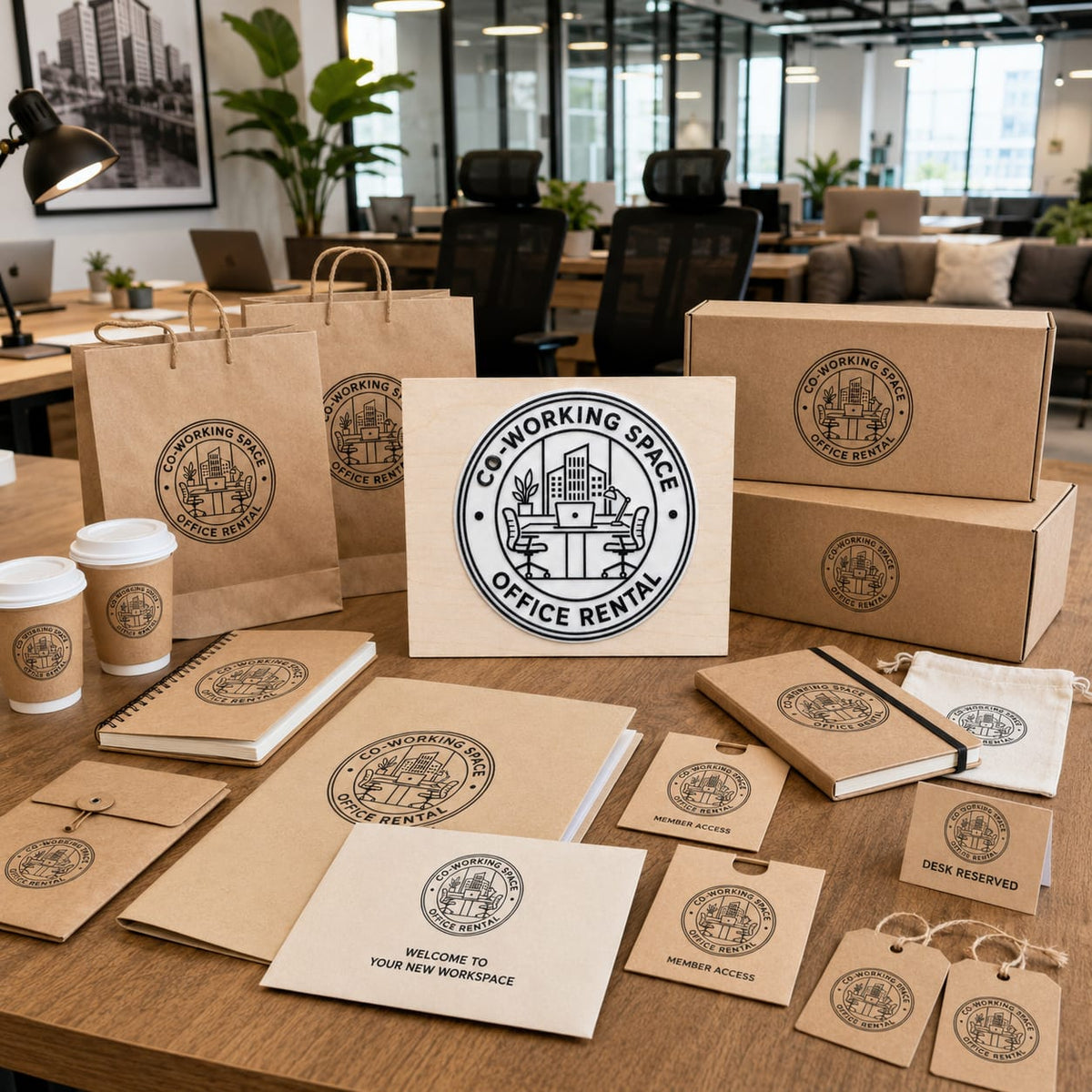 Big Custom Stamp for Co-working Space / Office Rental | Logo Stamp – StampMyMark®