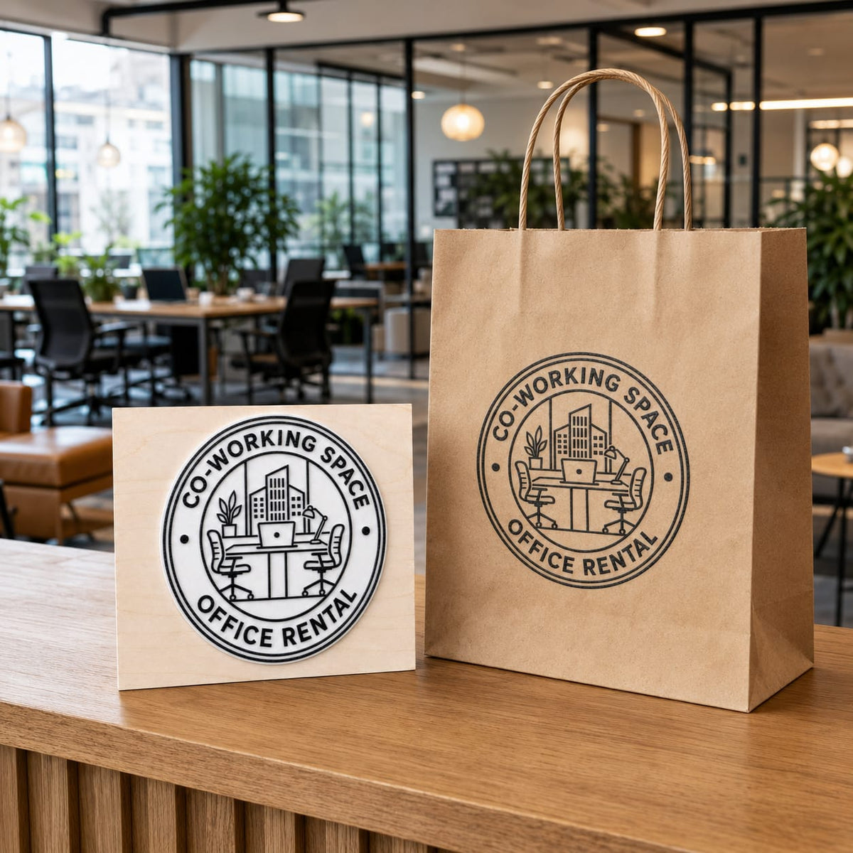 Big Custom Stamp for Co-working Space / Office Rental | Logo Stamp – StampMyMark®