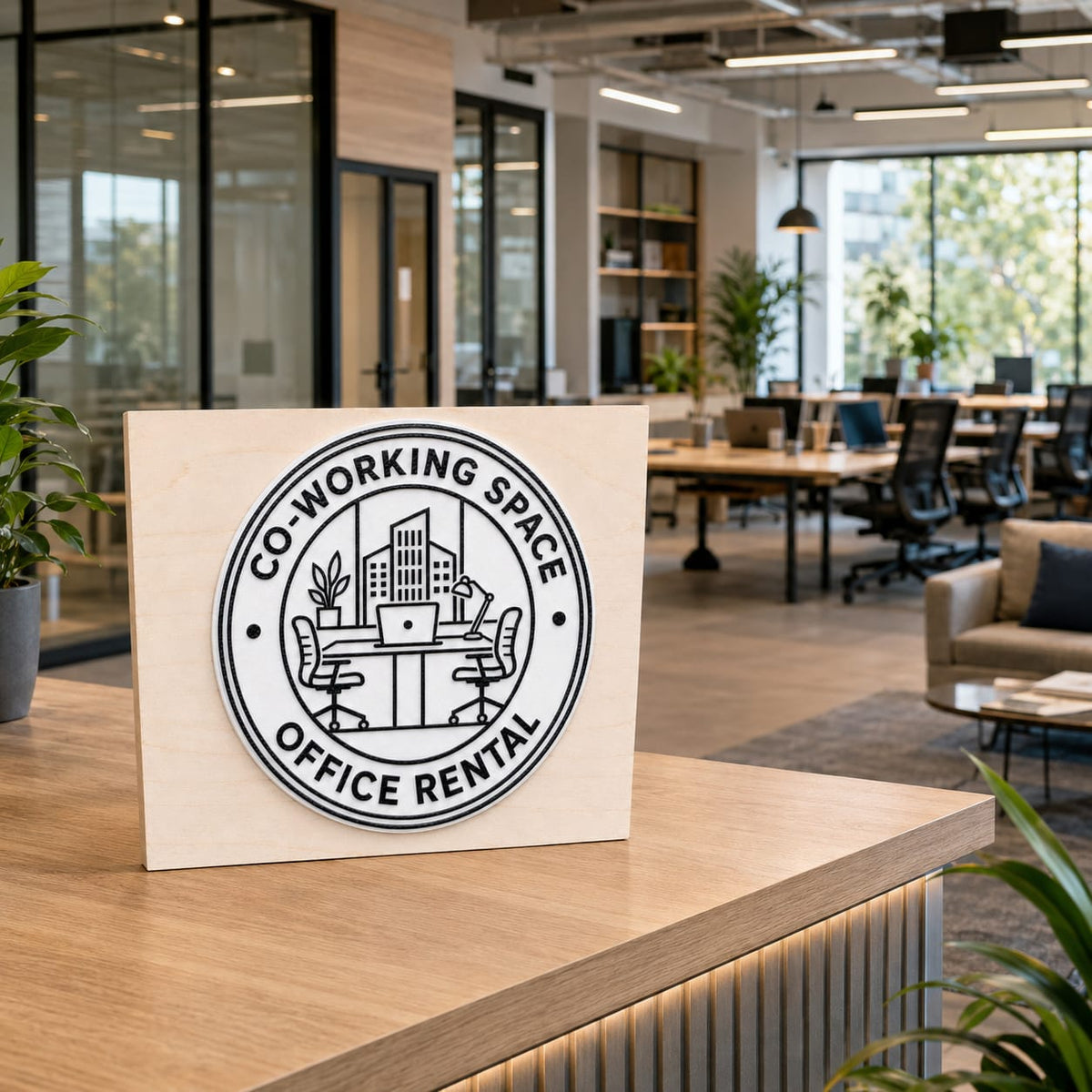 Big Custom Stamp for Co-working Space / Office Rental | Logo Stamp – StampMyMark®