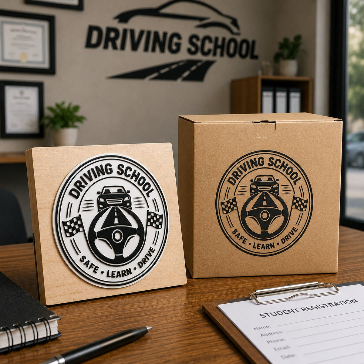 Big Custom Stamp for Driving School | Logo Stamp – StampMyMark®