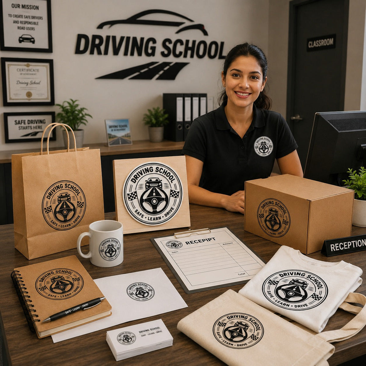 Big Custom Stamp for Driving School | Logo Stamp – StampMyMark®