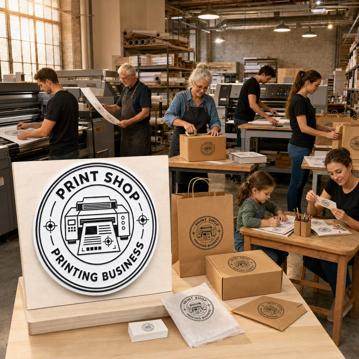 Big Custom Stamp for Print Shop / Printing Business | Logo Stamp – StampMyMark®