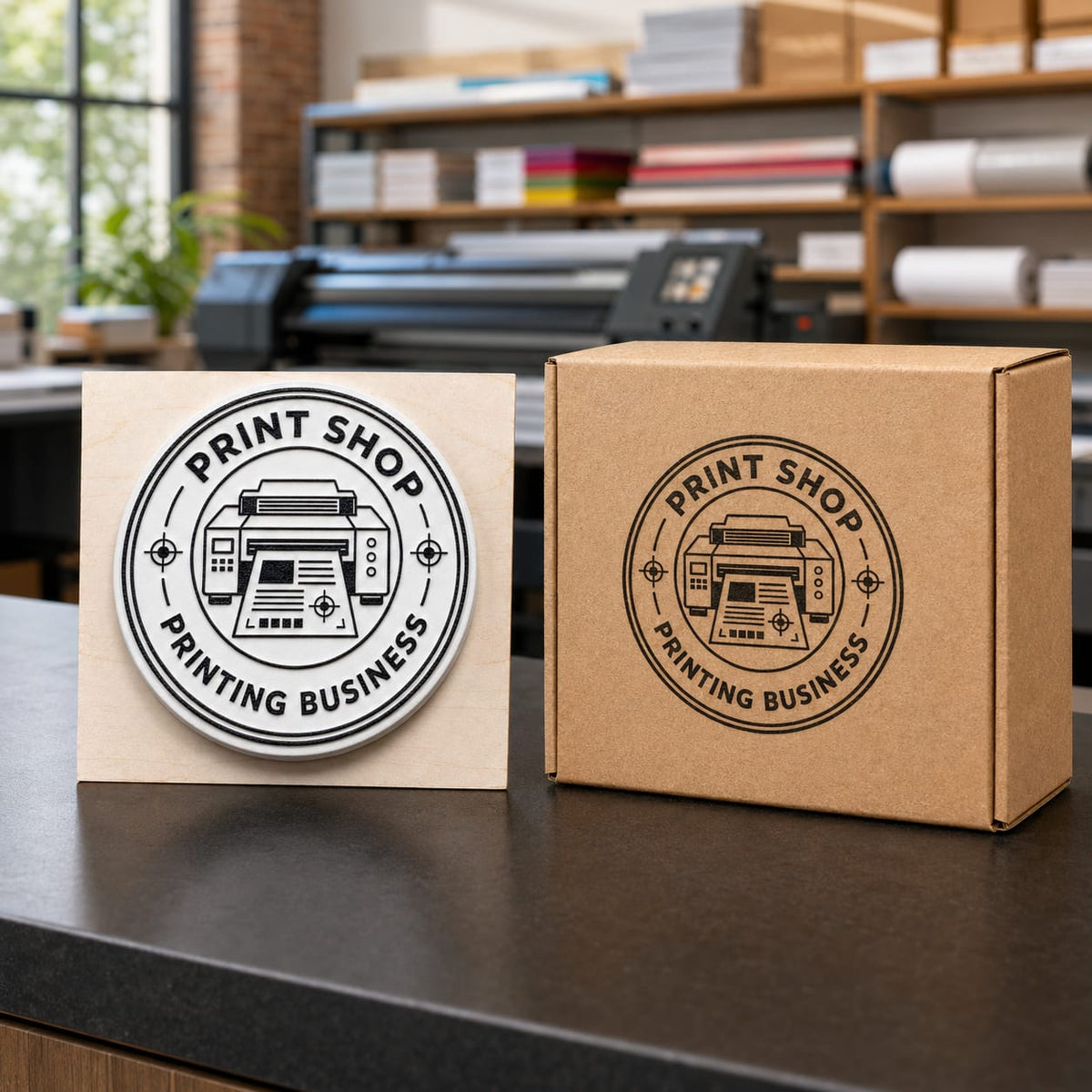 Big Custom Stamp for Print Shop / Printing Business | Logo Stamp – StampMyMark®