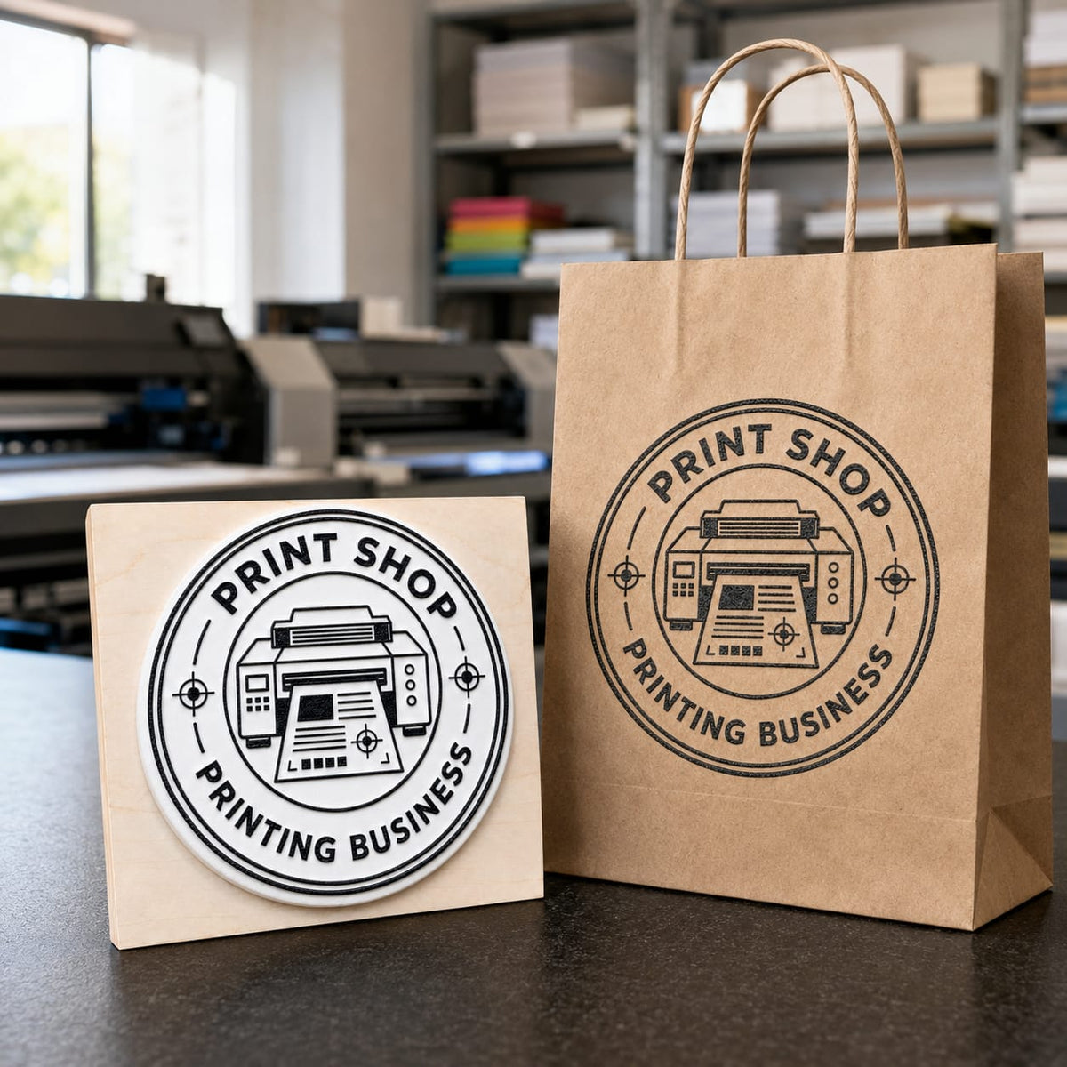 Big Custom Stamp for Print Shop / Printing Business | Logo Stamp – StampMyMark®