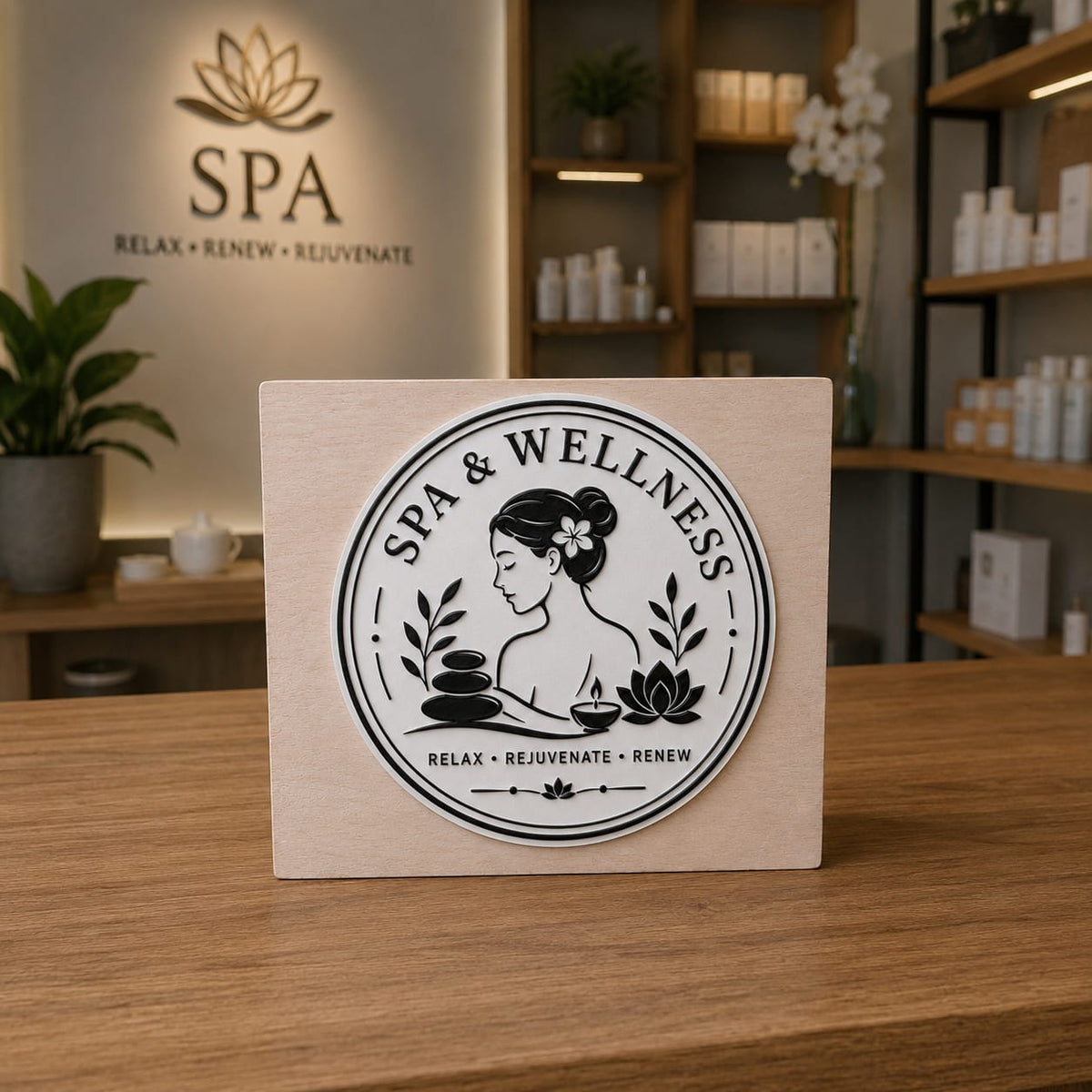 Big Custom Stamp for Spa & Wellness Center | Logo Stamp – StampMyMark®