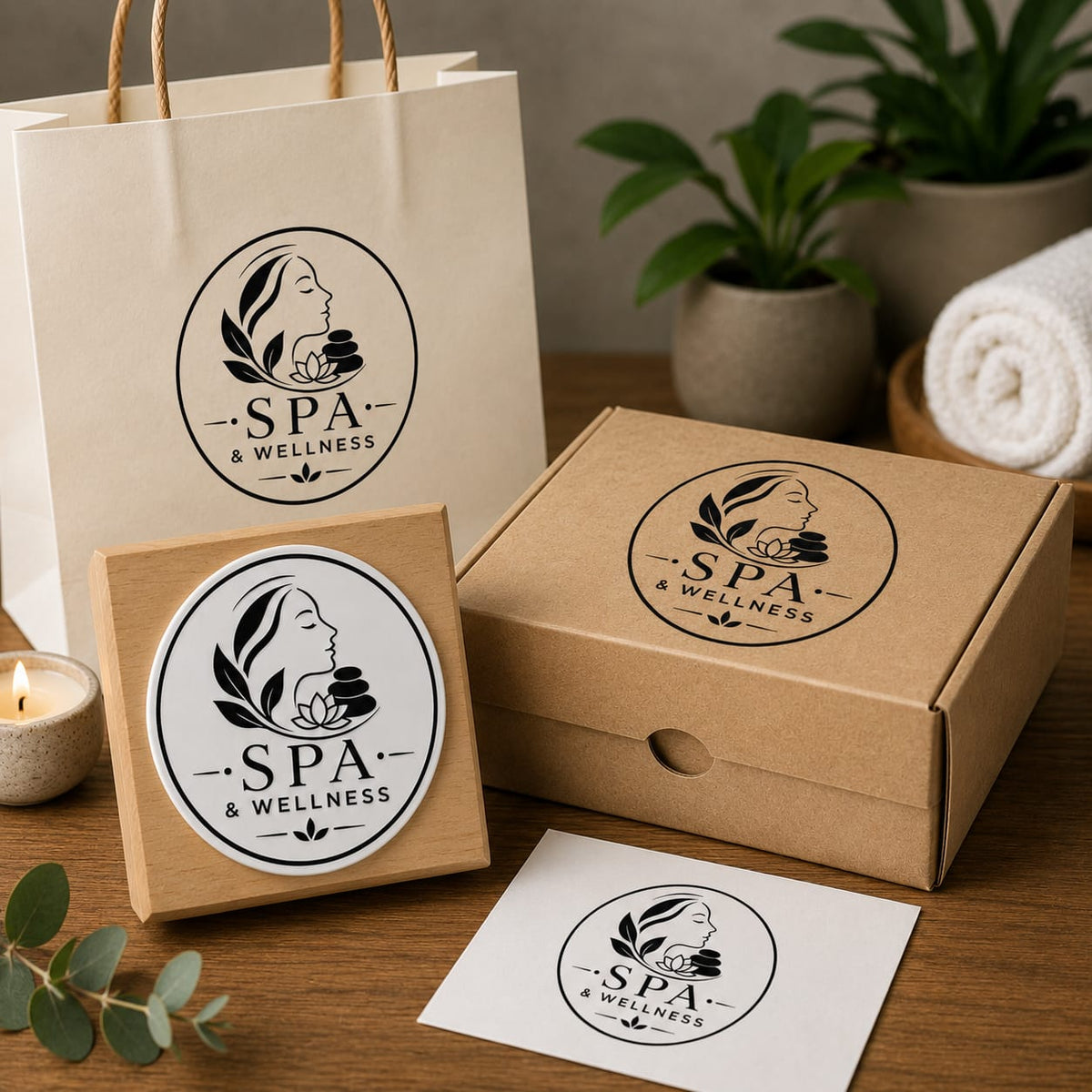 Big Custom Stamp for Spa & Wellness Center | Logo Stamp – StampMyMark®