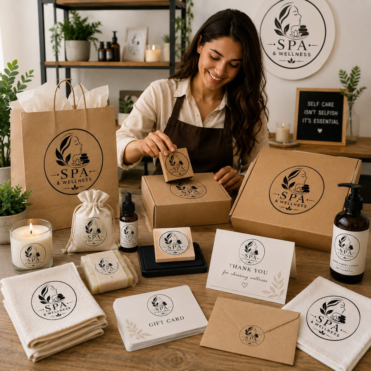 Big Custom Stamp for Spa & Wellness Center | Logo Stamp – StampMyMark®