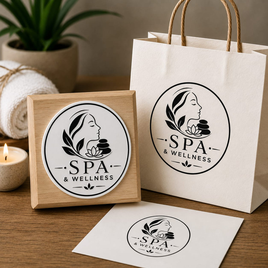 Big Custom Stamp for Spa & Wellness Center | Logo Stamp – StampMyMark®