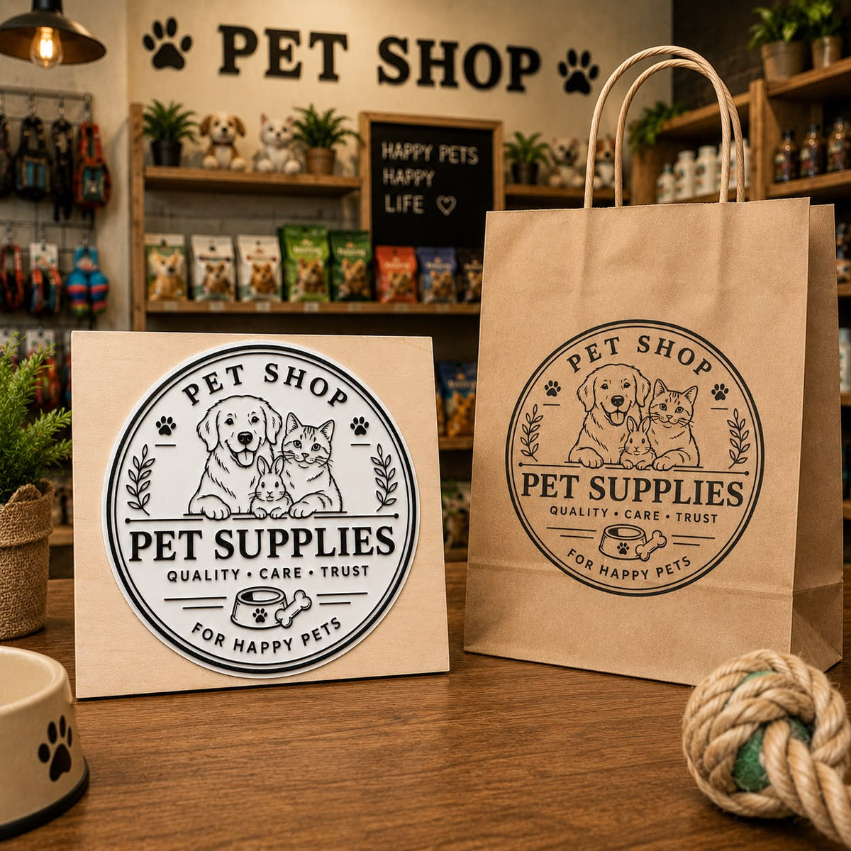 Big Custom Stamp for Pet Shop / Pet Supplies | Logo Stamp – StampMyMark®